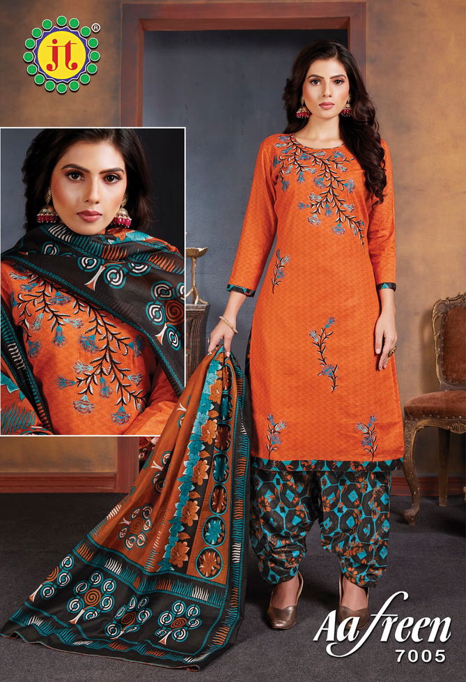 Jt Aafreen 7 Printed Cotton Fancy Regular Wear Designer Dress Material Collection